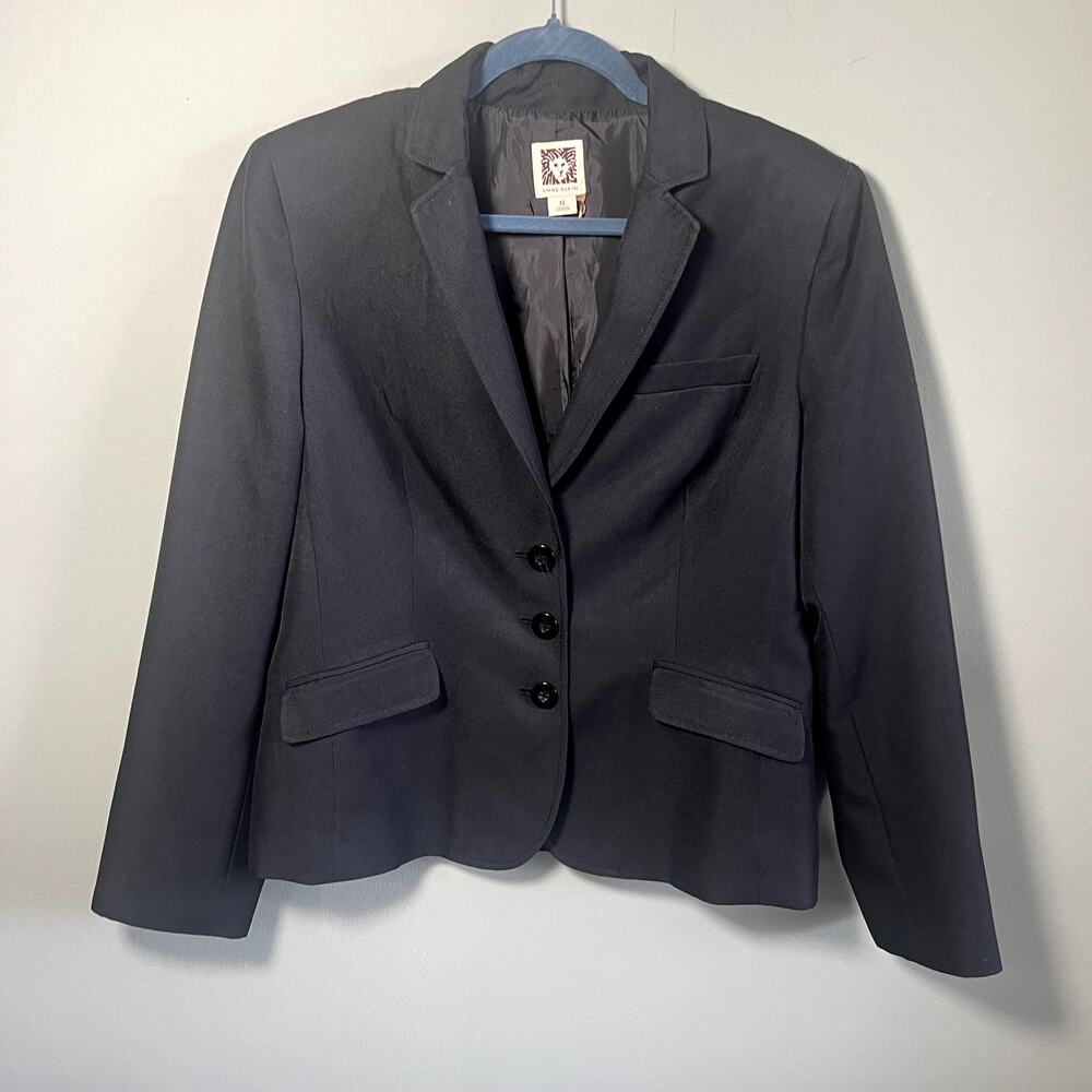 Anne Klein Black Blazer, Contemporary Chic Jacket, Size 14, Business Casual